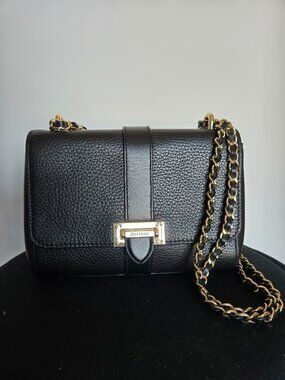 Aspinal of London Medium Lottie in Black Pebble